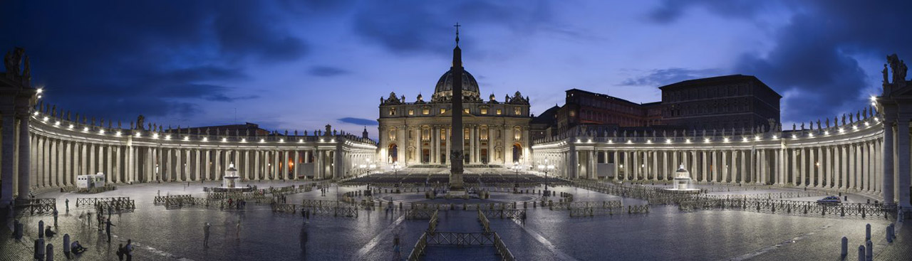 Piazza San Pietro Illuminazione a led